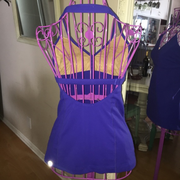 SOLD ON F B - Lululemon Athletica Purple Open Back Halter Tank - Picture 4 of 7